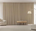 Blackout Curtains Panels Cream Brown, Woven Texture Curtain Grommet