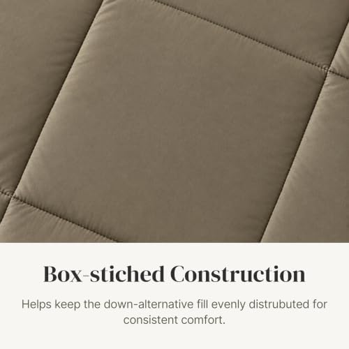 Modern Threads Comforter Duvet Insert, Reversible Quilted Down