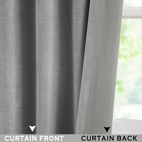 Kayne Studio Pewter Gray Velvet Pinch Pleated Back Tab Curtains