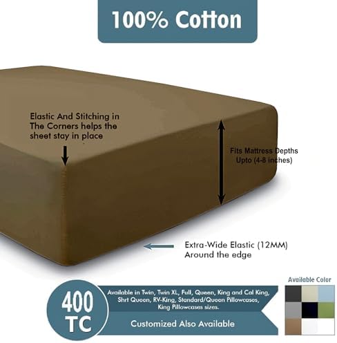Rajlinen Twin XL Sheets Set - 100% Egyptian Cotton Sheets Twin XL Size