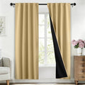 SimpleHome 100% Blackout 72 Inch Biscotti Beige Curtains for Living