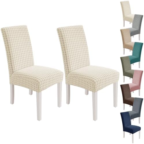 MAXIJIN Dining Chair Covers Set of 2, Stretch Kitchen Chair Covers for