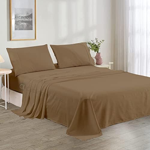 Cottington Lane Full Size Sheet Set, 100% Cotton Cooling Sheets Fits