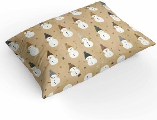 Duvet Cover Cal King Size, Snowman Christmas 3-Piece Bedding