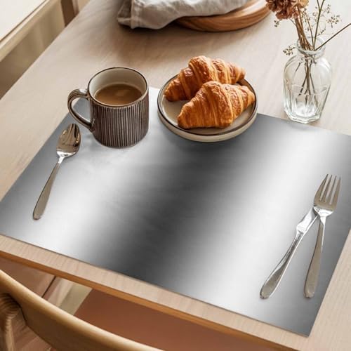 Farm Grey White Gradient Texture Placemats Set of 4 Washable Table