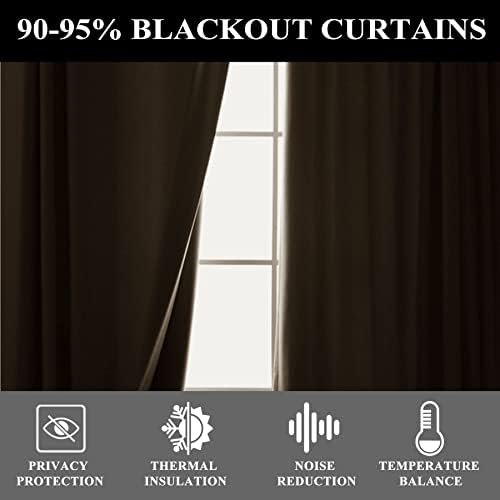 Fcosie Smoky Grey Blackout Curtains 84 Inches Long Pinch Pleated Linen