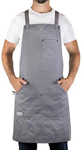 Hudson Durable Goods - Professional Grade Chef Apron for Kitchen, BBQ