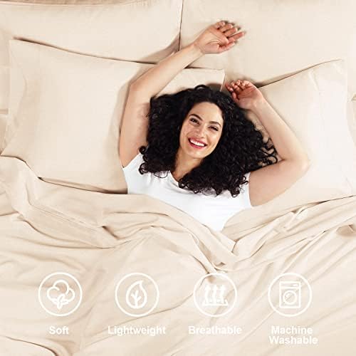 Empyrean Queen Sheets Set - 110 GSM 6 Piece Bed Sheets for Queen Size