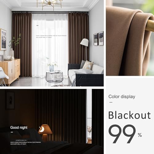 Beydodo Blackout Curtains 72 Inch Length 2 Panels, Curtains for Living