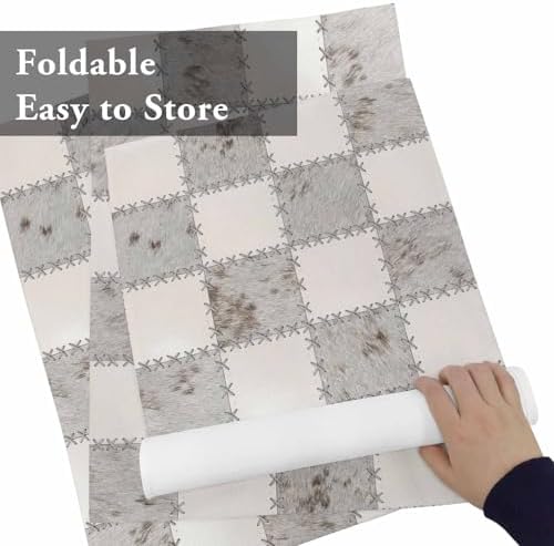 Cream Gray Checkered Placemats Set of 8, Cotton Linen Fabric Place
