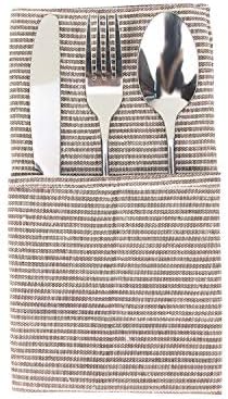 Narrow Striped Cotton Linen Blended Dinner Cloth Napkins - Set of 12
