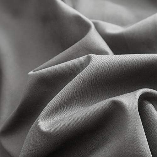 SUSYBAO Soft Grey Duvet Cover Queen 100% Cotton 3 Pieces Set