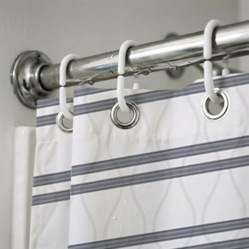 Modern Minimalist Geometric Wave Shower Curtain - Waterproof Polyester