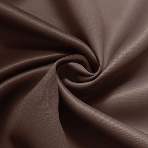 Yakamok Brown Room Darkening Ombre Curtains for Livingroom 72 inches