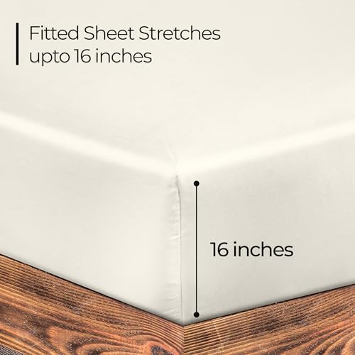 ROYALE LINENS 300 Thread Count 100% Cotton Twin XL Fitted Sheet Cotton