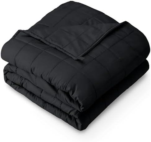 Bare Home Cotton Weighted Blanket (Black, 40"x60" 10lbs)