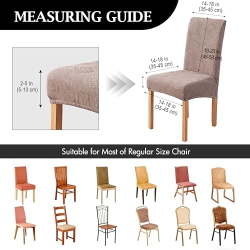 Genina Waterproof Dining Chair Covers Set of 4,Stretch Dining Room
