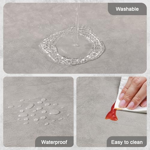 Vinyl Placemats Set of 4, Dual Sided Place Mats with Drink Coasters
