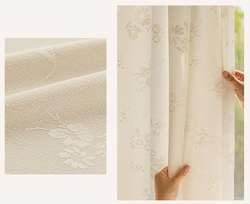 Beydodo Curtains Living Room 84 Inch Length, Semi Sheer Curtains for