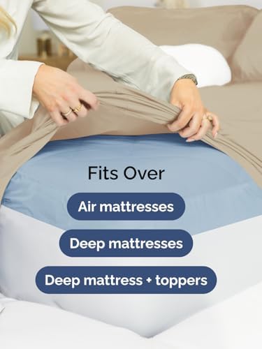 Extra Deep Cal King Sheet Set - 4 Piece Breathable & Cooling Sheets