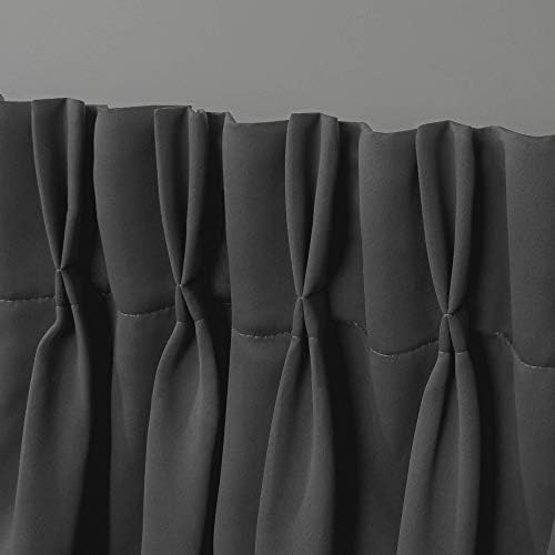 JESIRA Double Pinch Pleated Blackout Window Curtain Panels 100%
