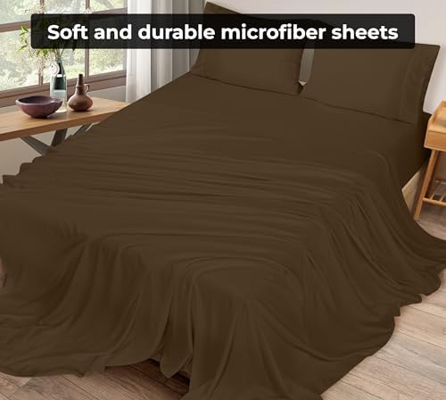 Royale Linens California King Flat Sheet - Ultra Soft Brushed 1800