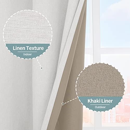 BGment Off White Blackout Curtains 84 Inch Length for Living Room 2
