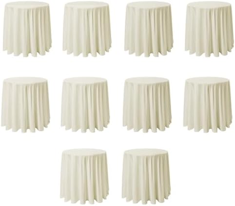 VidaFete Classic Series 10 Pack 90inch Polyester Round Table Cloth