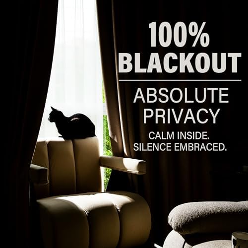 Pinch Pleated Blackout Curtain 108-inch Length, Linen Look Extra Wide
