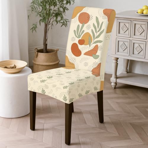 Leaf Chair Covers for Dining Chairs, Modern Minimalistic Shape Dot