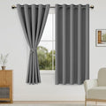 DWCN Blackout Curtains for Bedroom, 60 x 63 inch, Grey, Set of 2