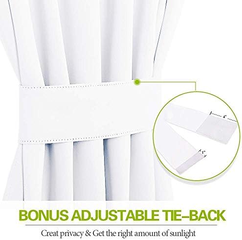Triple Pinch Pleat Blackout Curtains for Living Room, Room Darkening