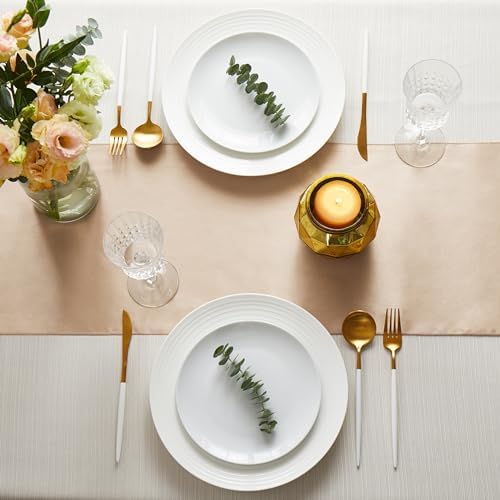 12pcs Taupe Satin Table Runners 12" x 108"