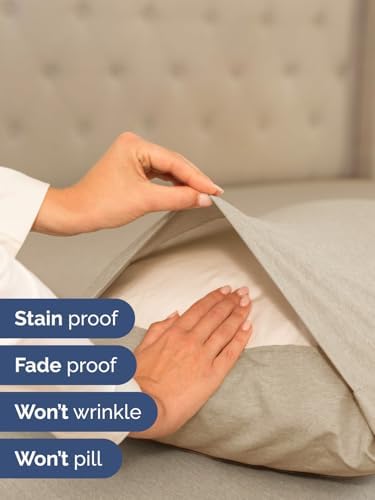 CGK Extra Deep Queen Sheet Set - 6pc Cooling Sheets - Heathered Beige