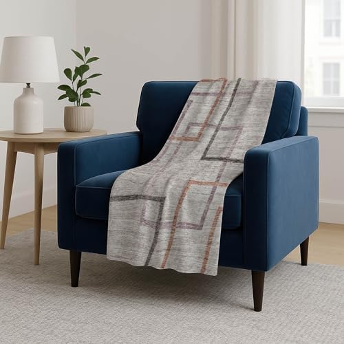Addison Rugs ASB826 Taupe 50" x 70" Oversized Sherpa Throw Blanket