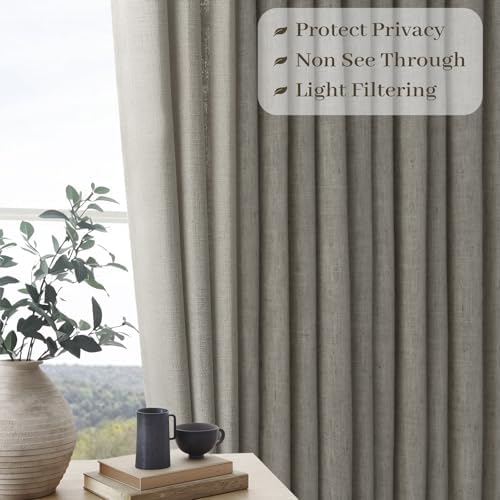 108 Inch Long Curtains Pinch Pleated Curtains for Living Room 2 Panels