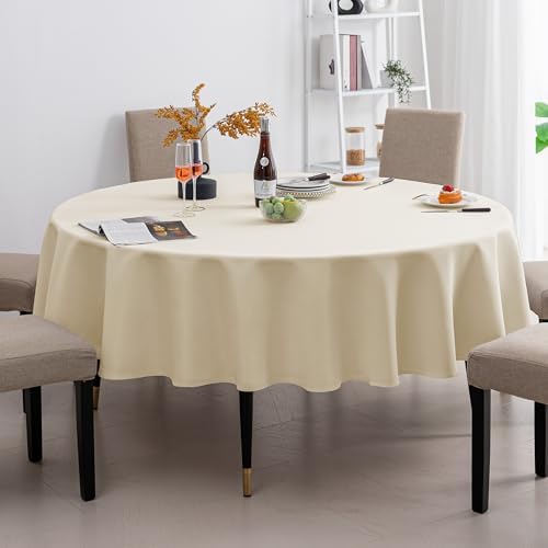 Amazon Basics Round Tablecloths, Decorative Solid Color