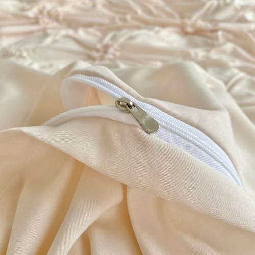 Boho Duvet Cover Set Full Size 3 Pieces Boho Farmhouse Beige Comforter