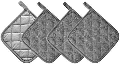 Kitchen Pot Holders Set Heat Resistant Pure Cotton Potholders Kit