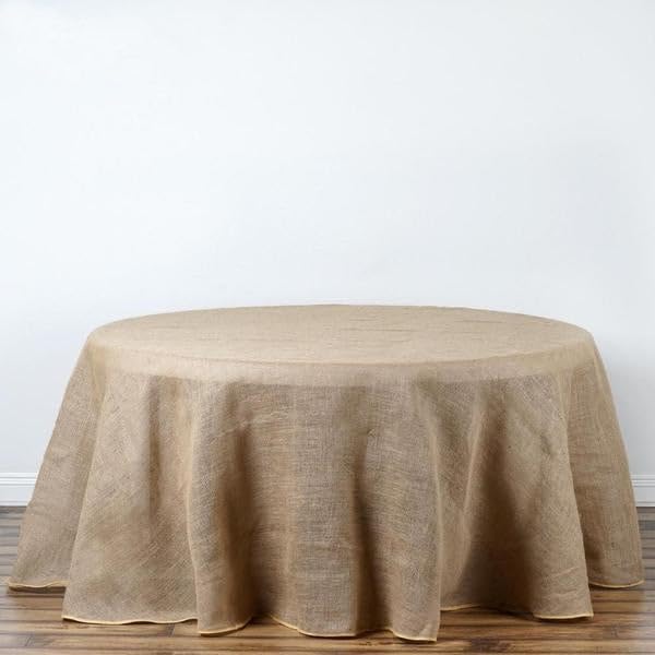 Efavormart 90" Wholesale Natural Rustic Burlap Tablelinens Jute Round
