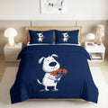 King Duvet Cover Set Animals Puppies Floral Printed Duvet Cover