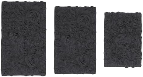 Home Weavers Bell Flower Collection 100% Cotton Tufted Bath Rugs