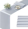 Manyshofu Grey Satin Table Runner 12x72 - 4 Pieces