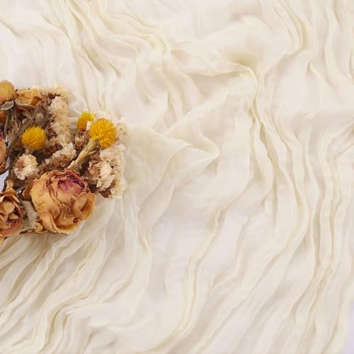 Cream Cheesecloth Table Runner 10FT Rustic Gauze Cheese Cloth Table