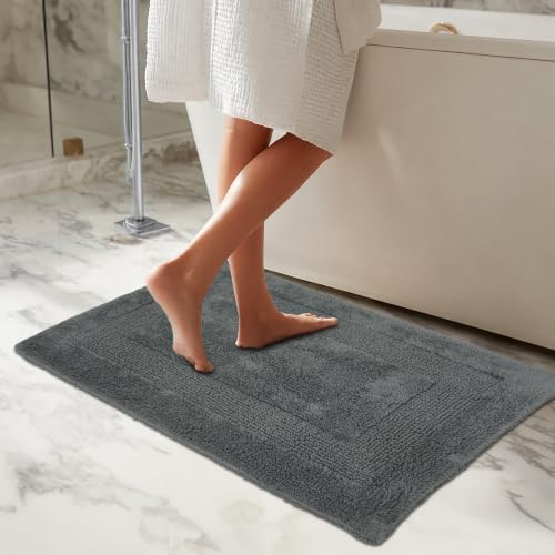 COTTON CRAFT Bath Rugs - 2 Pack Large 20x30 Soft Plush Bath Mats
