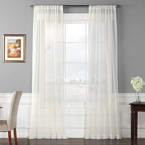 HPD Half Price Drapes SHCH-VOL3-96-PR Solid Voile Poly Sheer Curtain