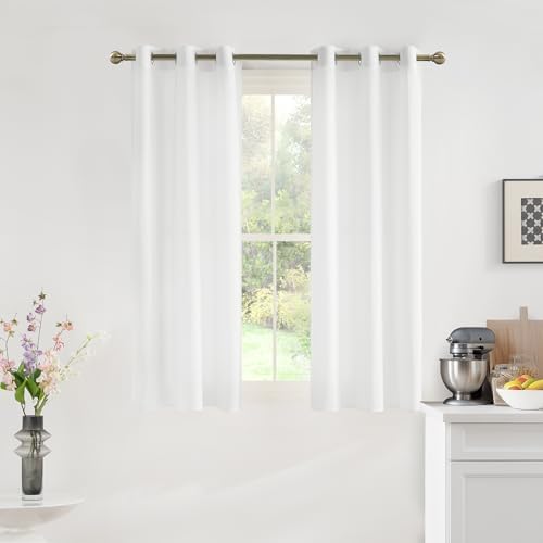 NICETOWN Semi Sheer Privacy Curtains, Off-White Non-See-Through Light