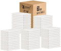 ZUPERIA White Bath Towels Bulk 60 Pack (22 x 44 Inches) - 100% Cotton