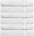 COZY TRENDS 6 Pack Cotton Hand Towels Set (16 x 32 inches) Soft and