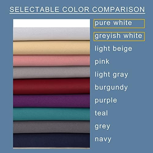 Pickluc Light Grey Blackout Curtains 63 Inches Long 2 Panels Set